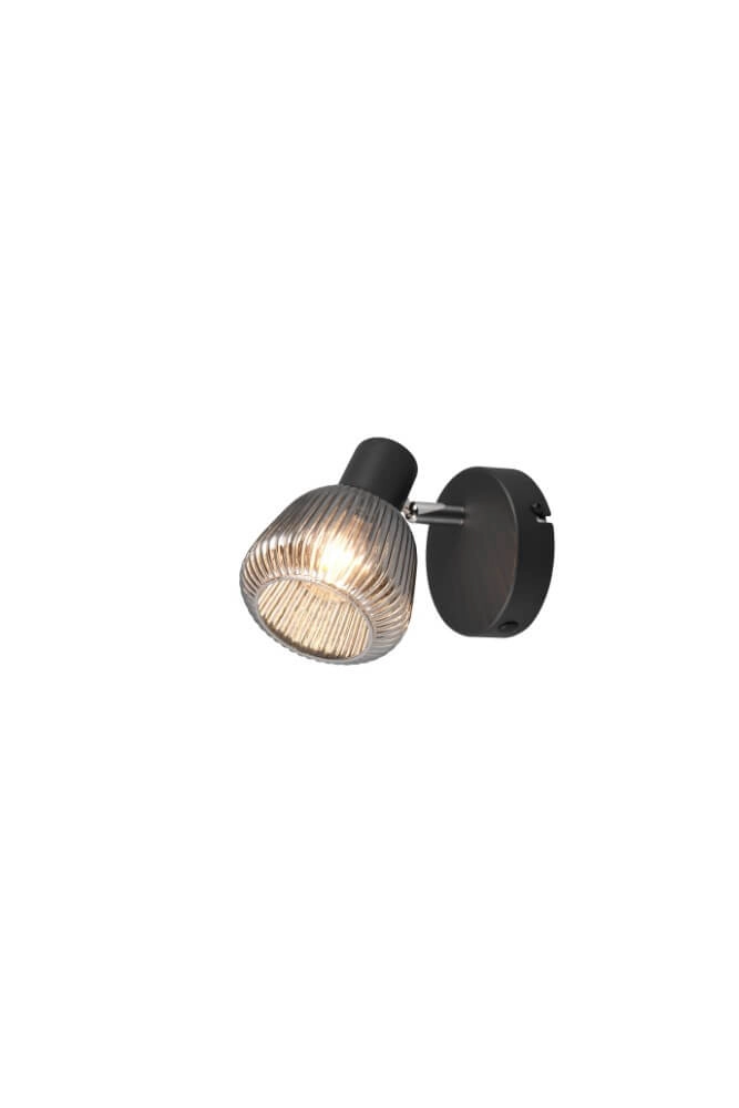 Wandlampje Tarifa met geribbeld glas