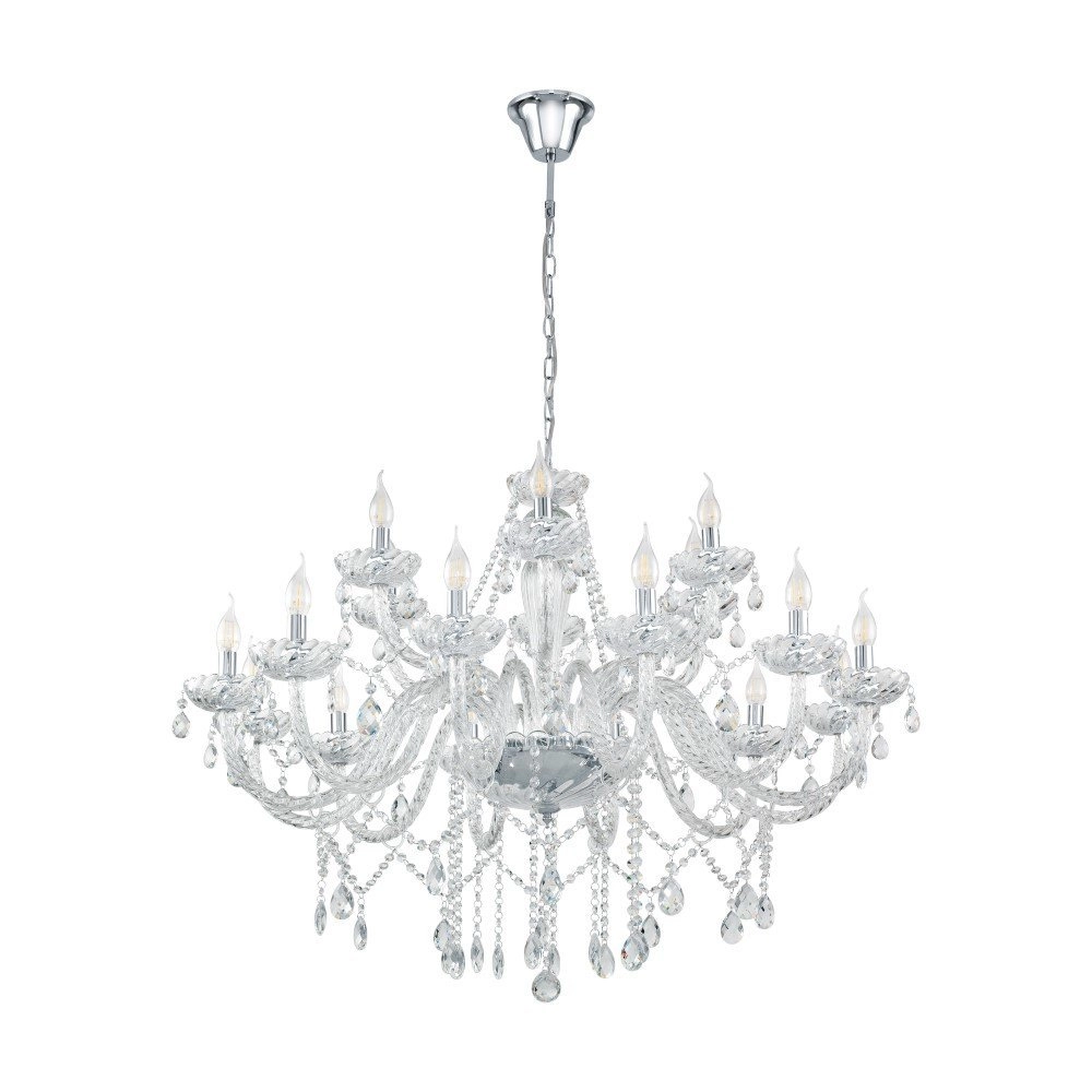 Kroonluchter Basilano 1 100cm 18-lichts grijs