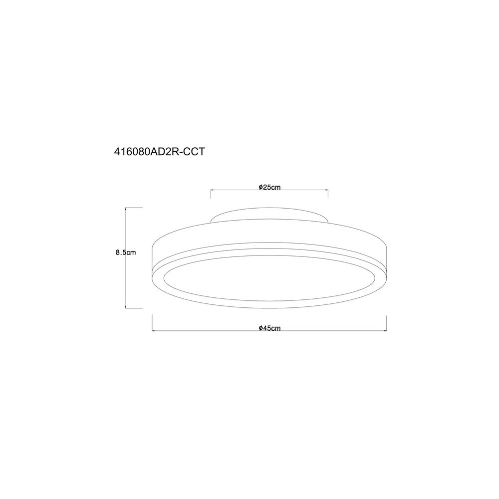 Design plafondlamp Doro Ø 45cm zilvergrijs Globo 9007371525553