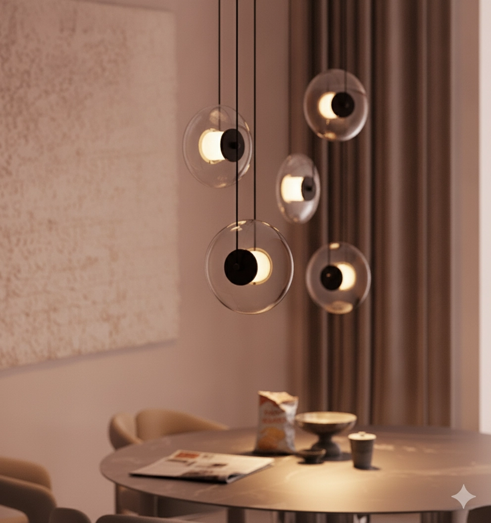 Unieke hanglamp Ballet zwart 3-lichts rond