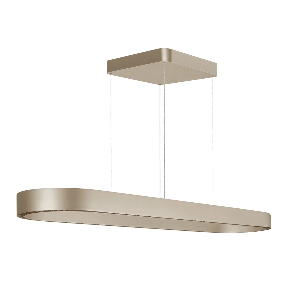 Hanglamp ovaal Loop champagne goud