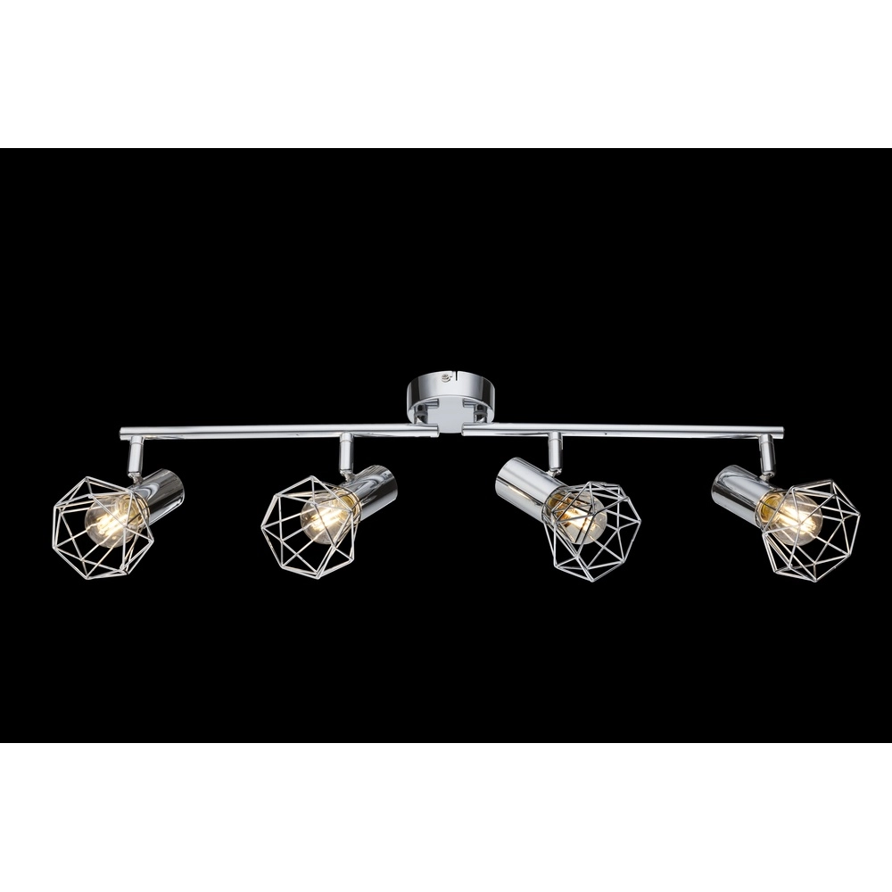 4-lichts plafondlamp Xara I chroom Globo 9007371334292