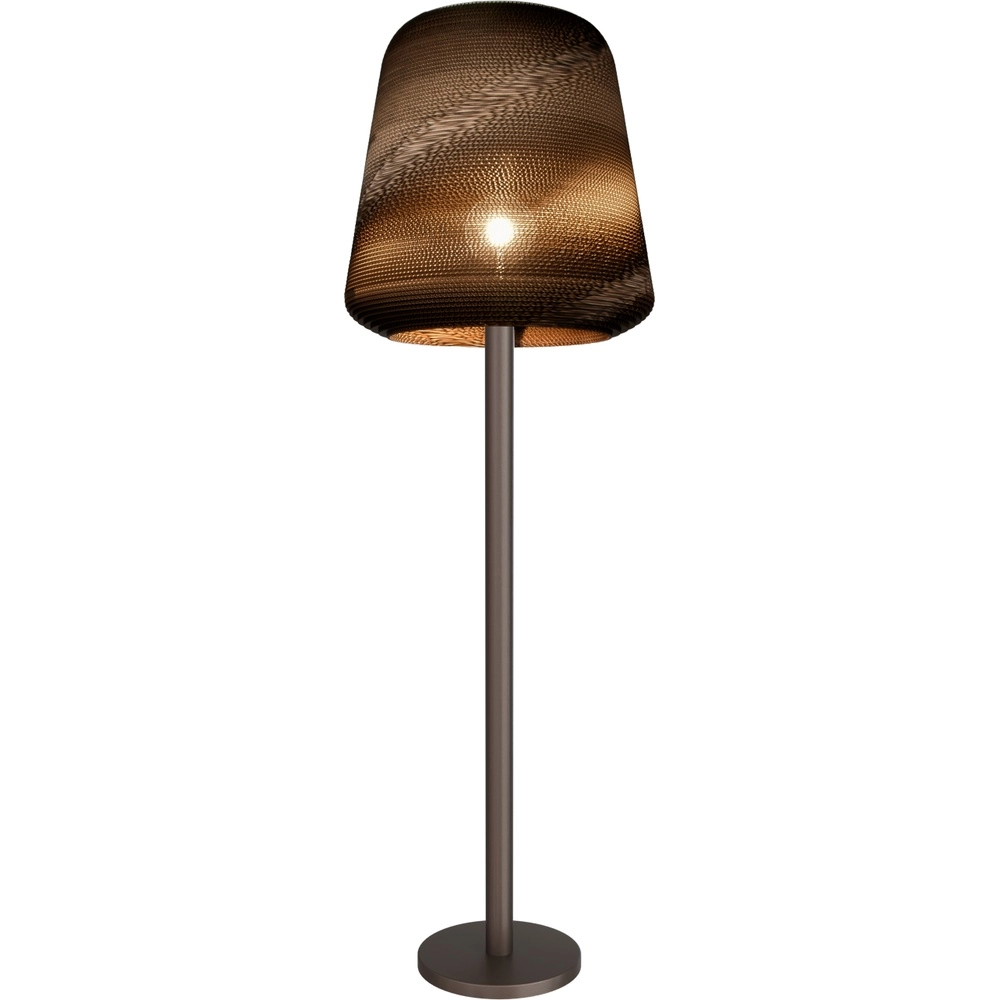 Cacao vloerlamp Carta Moody Ø 54cm Think Paper kap