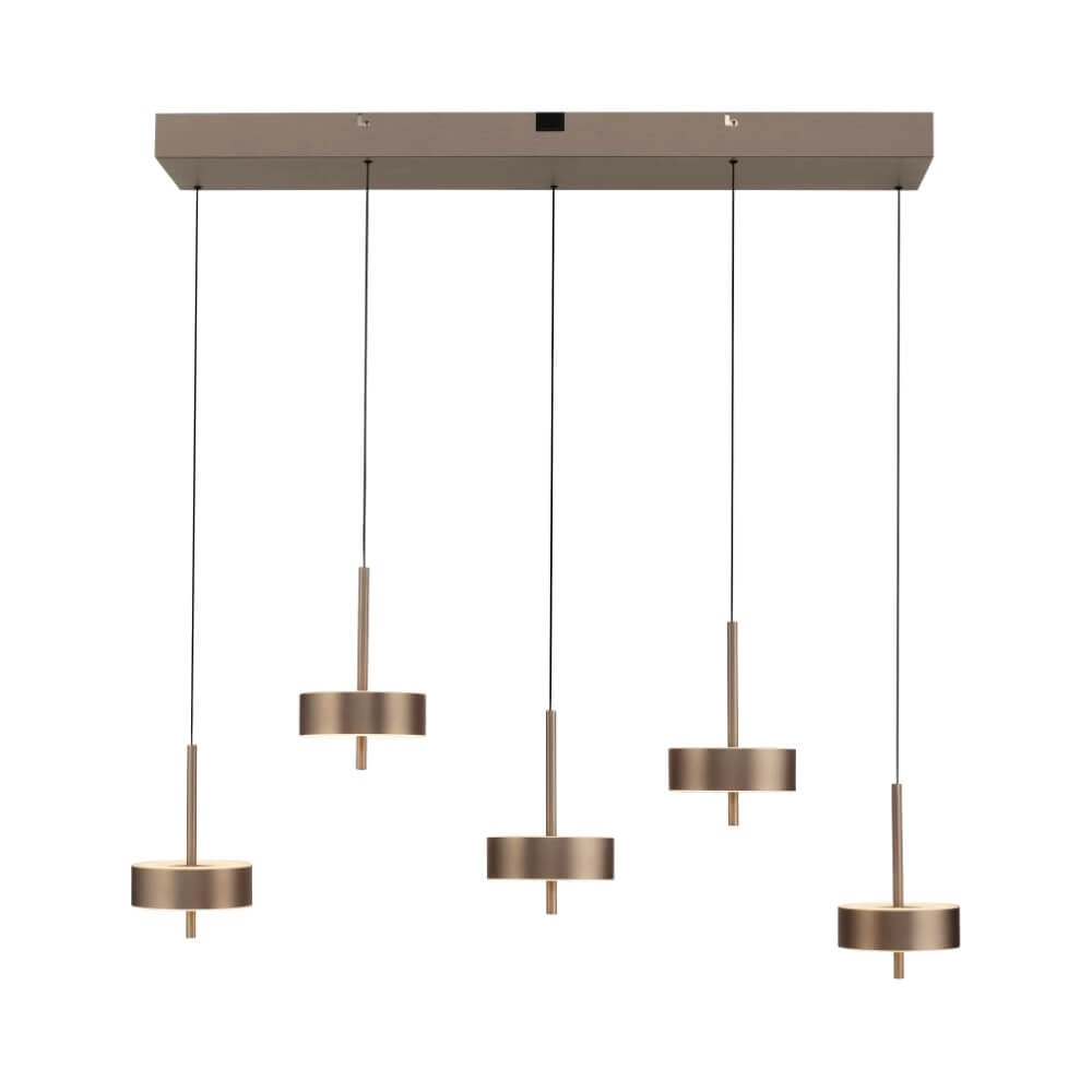 5-lichts hanglamp Q-Rotate bruin modern Paul Neuhaus 4012248383179