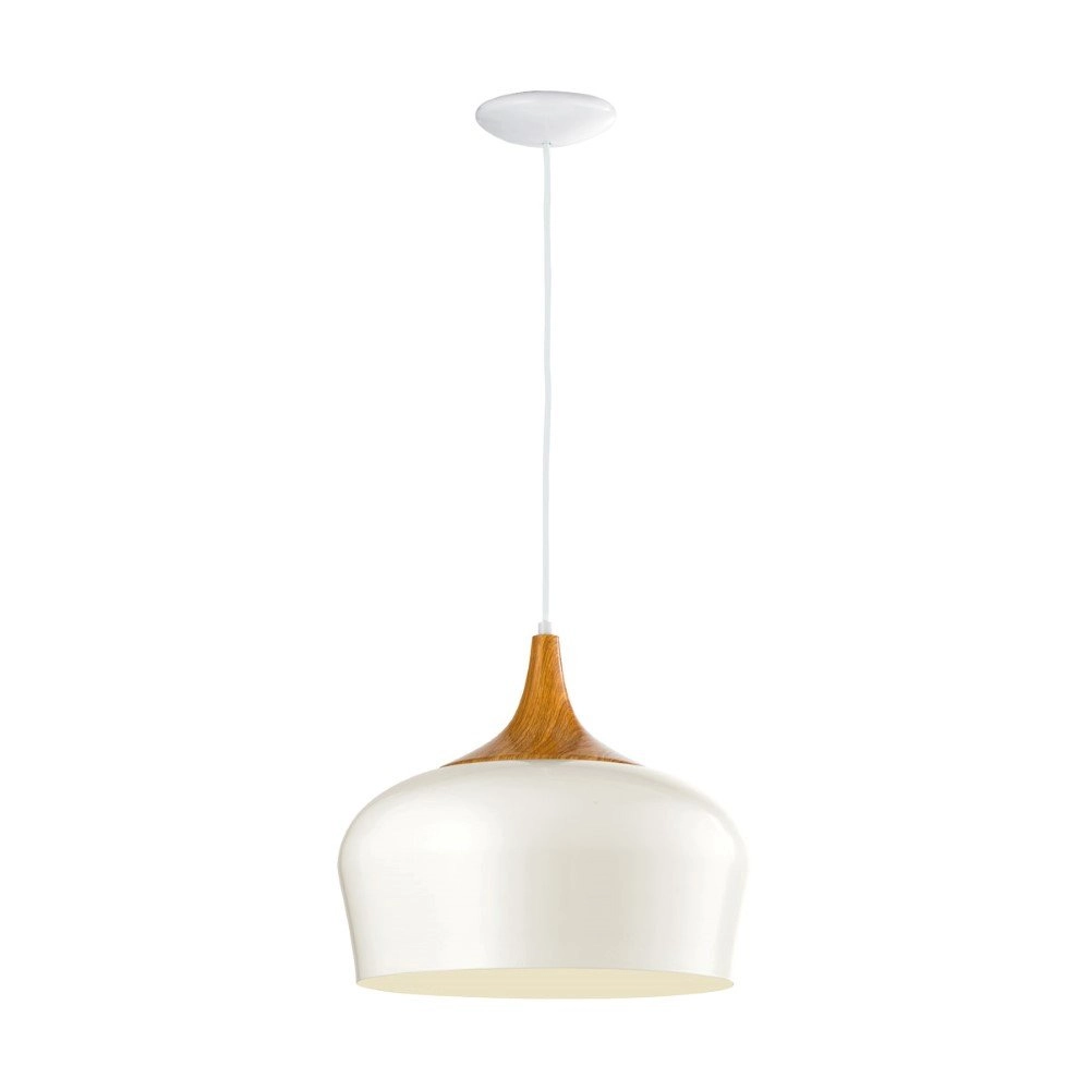 Hanglamp Obregon wit met houtbruin Eglo 9002759953836
