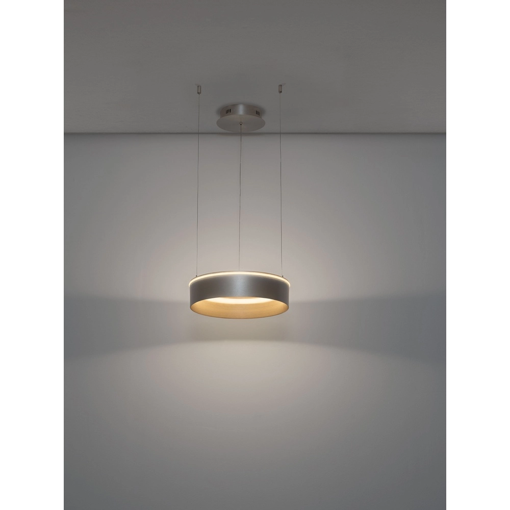 Moderne hanglamp Olivia nikkel Ø 40cm Lyora 5212017494207