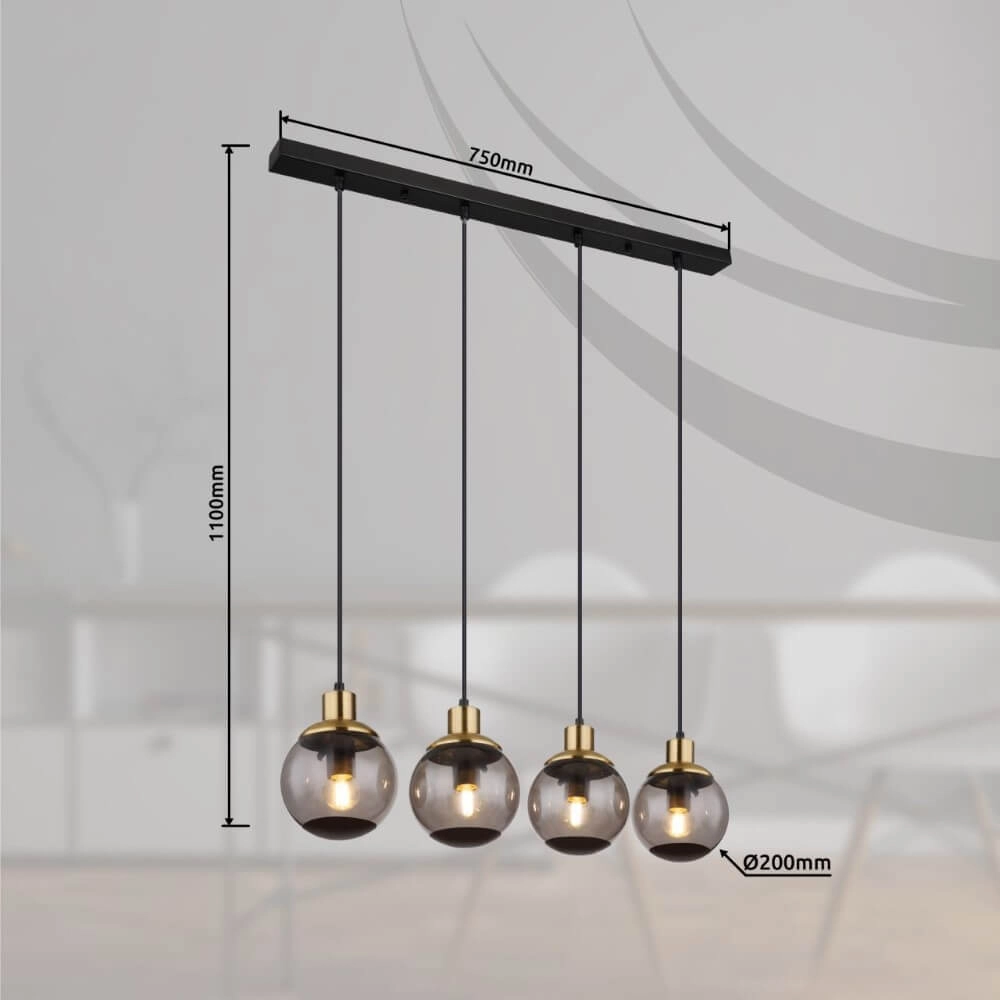 Design hanglamp Potter 4-lichts Globo 9007371441372