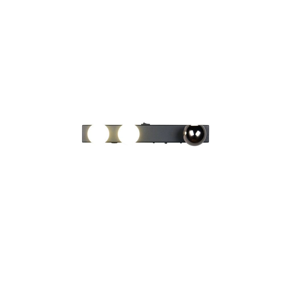 Wandlamp Arpino zwart 30cm Trio 4017807683622