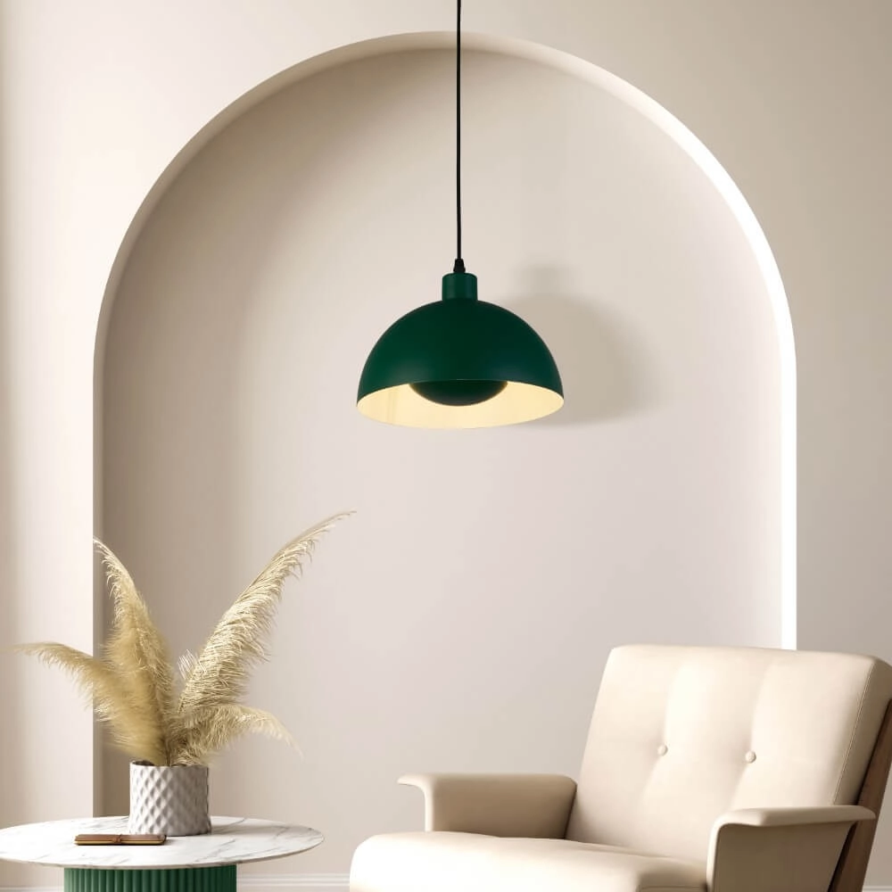Groene hanglamp Mars kap 31cm hoog Searchlight 5053423274300