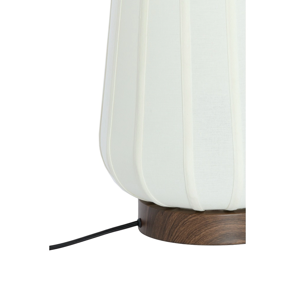 Nachtkastlamp Bibury Ø 20cm - wit linnen Light & Living 8717807794217