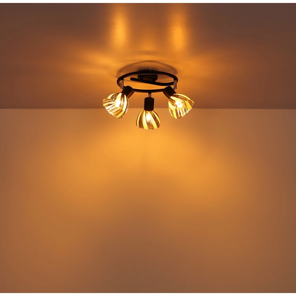 Plafondlamp 3-lichts Zachery zwart Globo 9007371525508