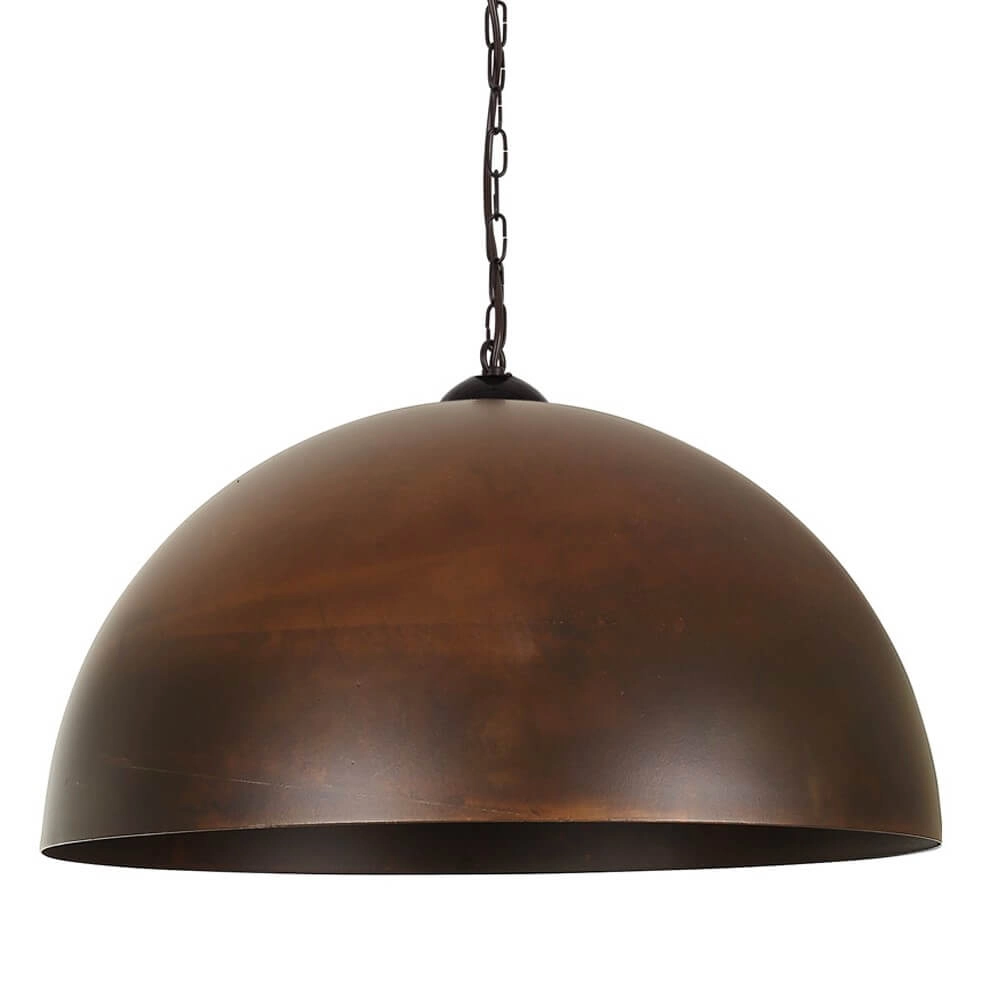 Roestige hanglamp Hemisphere Rust L Ø 50cm