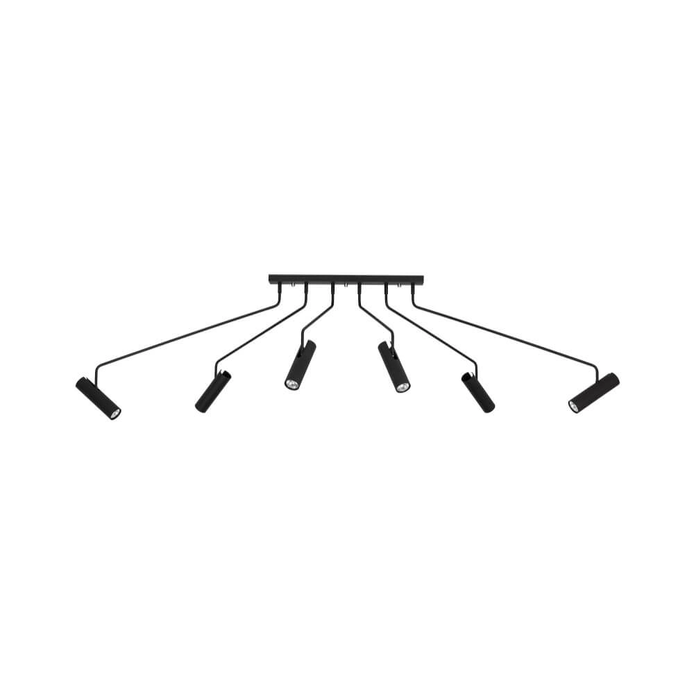 Zwarte plafondlamp Eye Super flexibel