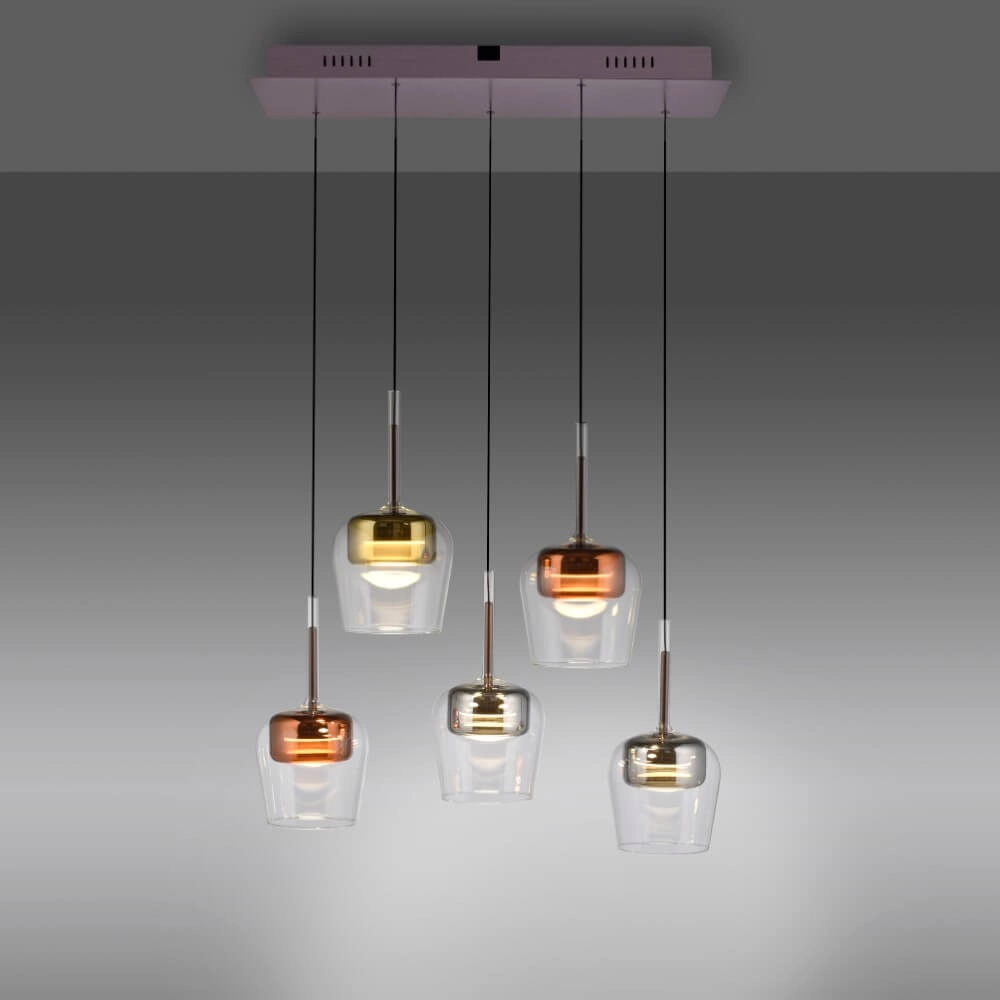 5-lichts hanglamp Q-Kon meerdere kleuren Paul Neuhaus 4012248383889