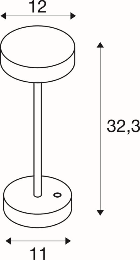 Buiten tafellamp Vinolina zwart - oplaadbaar SLV 4024163276276