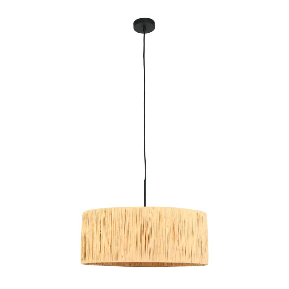 Hanglamp Sparkled Light zwart met strokleurige kap Ø 50cm