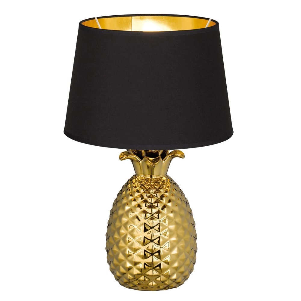 Tafellamp Pineapple 43cm goud met zwart