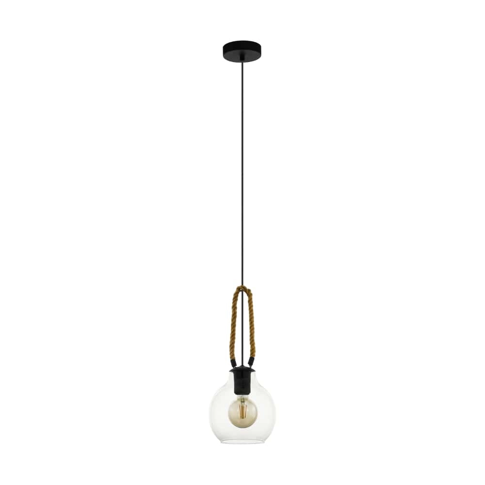 Glas hanglamp Roding met touw Eglo 9002759436179