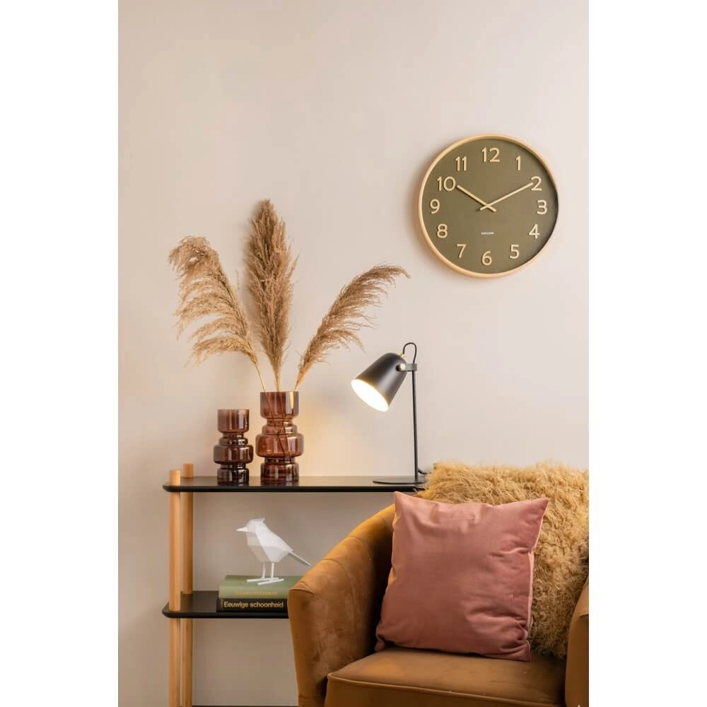 Wandklok Pure wood groen - Ø 40cm Karlsson 8714302710209