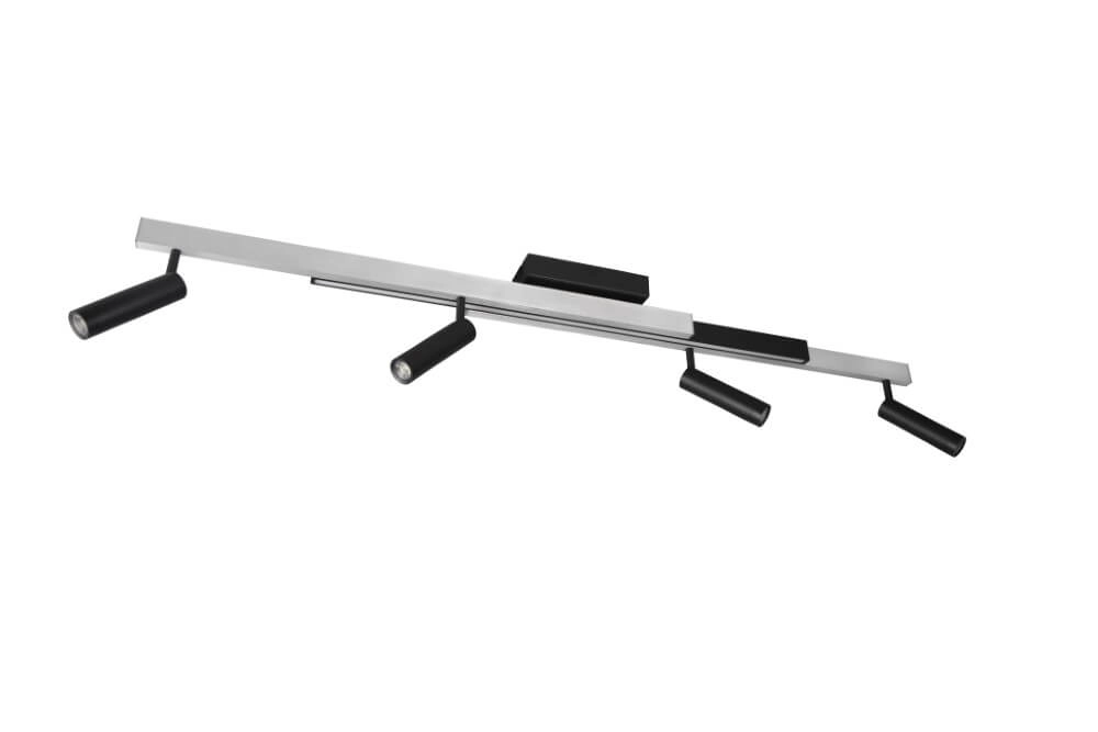 4-lichts led spot Zeno metaal met zwart Trio 4017807614619