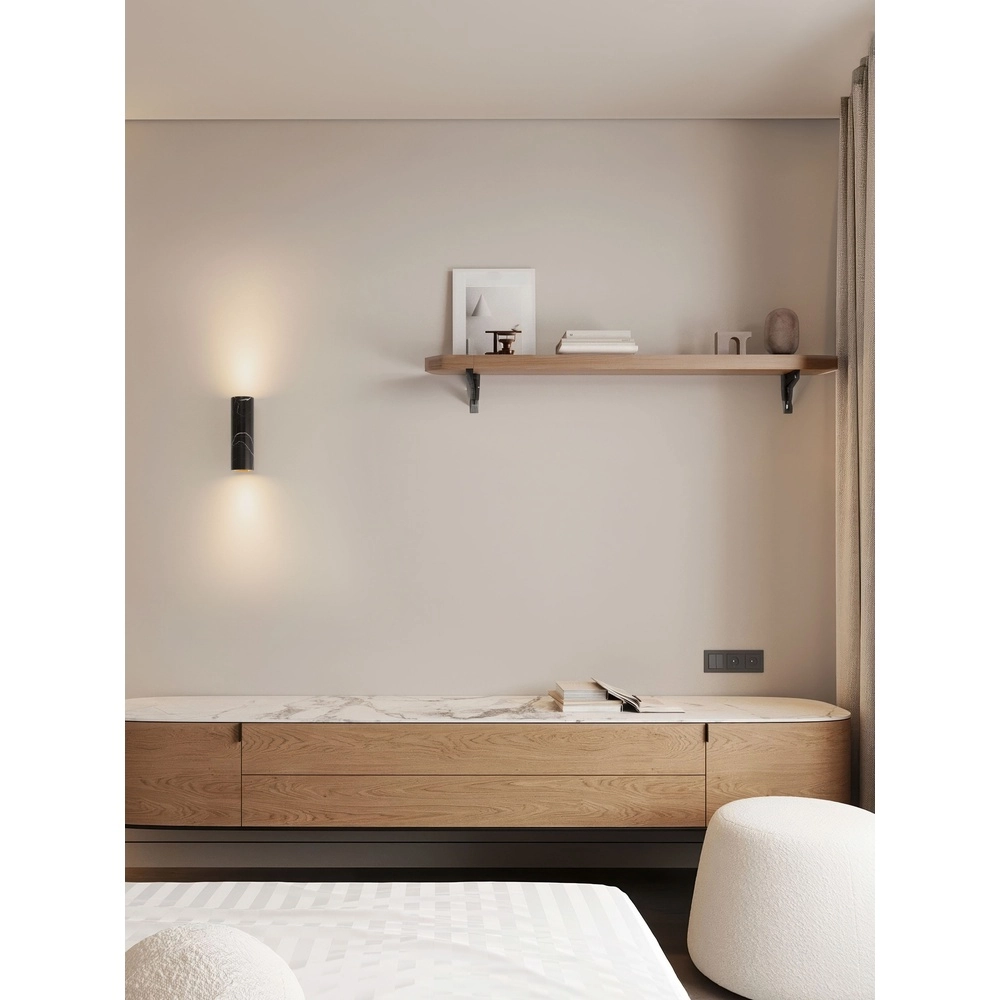 Design wandlamp Olvio zwart marmer Lyora 5212017495815