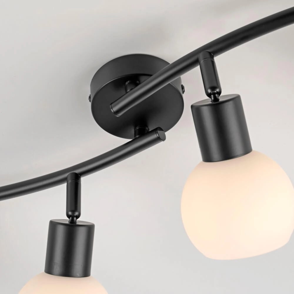 Zwarte plafondlamp Loki 4-lichts Just Light 4043689000790