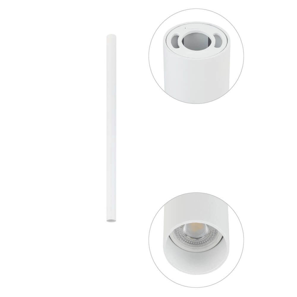 Lange opbouwspot Fourty M 75cm - wit Lyora 5903139108201