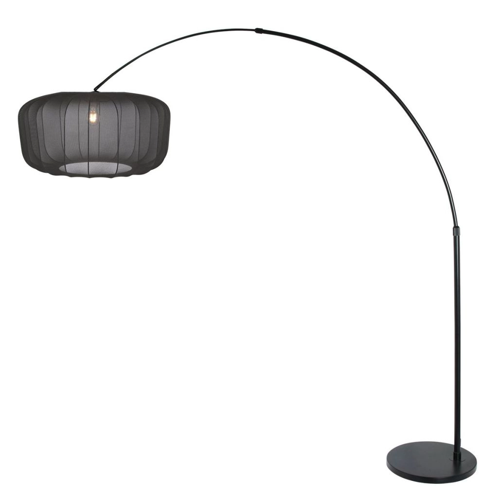Zwarte booglamp Vela Lino met zwarte kap Ø60cm Steinhauer 8712746183597