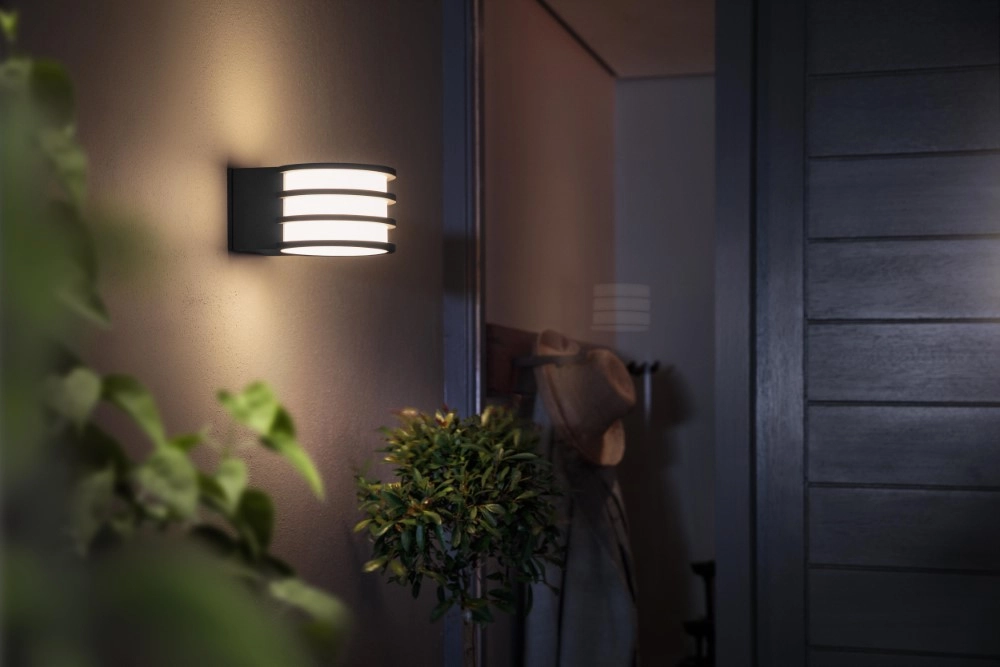 Muur Buitenlamp Hue Lucca antraciet Philips 8718696166048