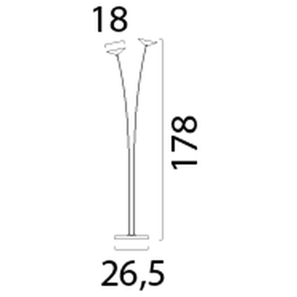 2-lichts vloerlamp Ceppo zwart met nikkel Masterlight 8718121368085