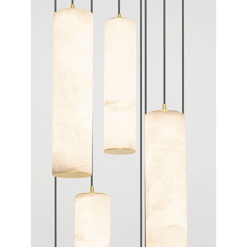 Hanglamp Diletto goud met wit 12-lichts Lyora 5212063503243