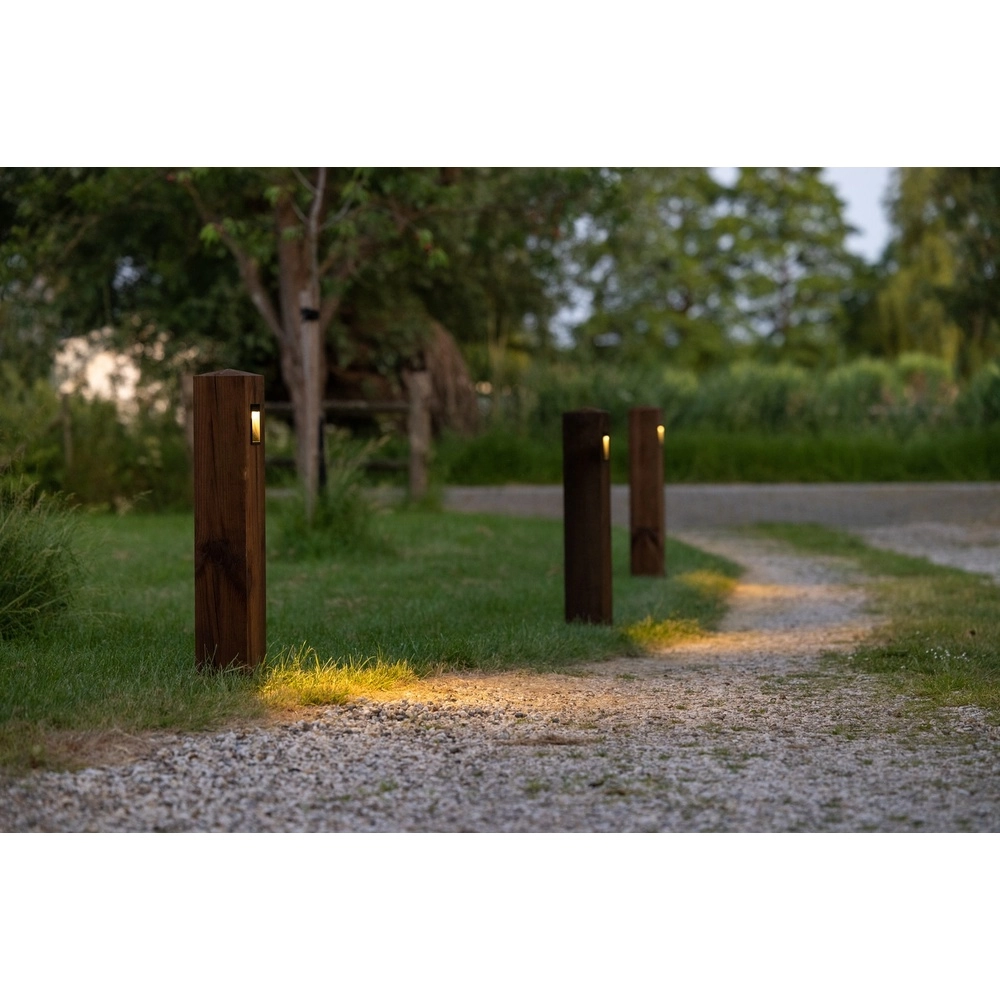 Houten pad lamp Torre 100 Eiken - 10x10x90cm - 2700K Timberlab 8716803514553