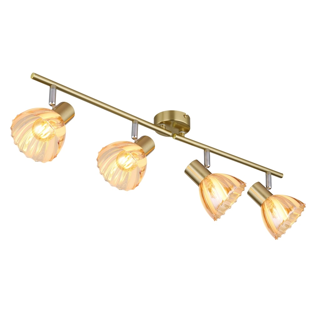 Plafondlamp 4-lichts Zachery goud