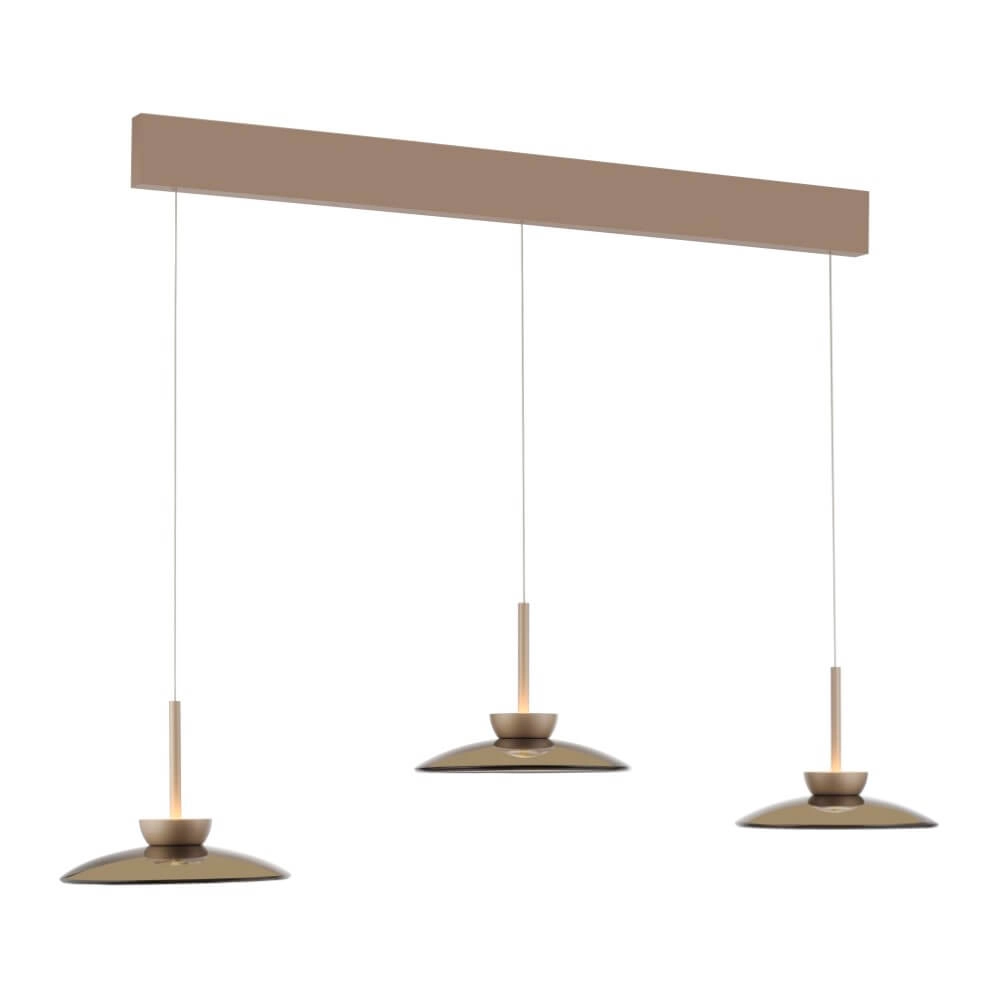 3-lichts hanglamp Pure Moon brons