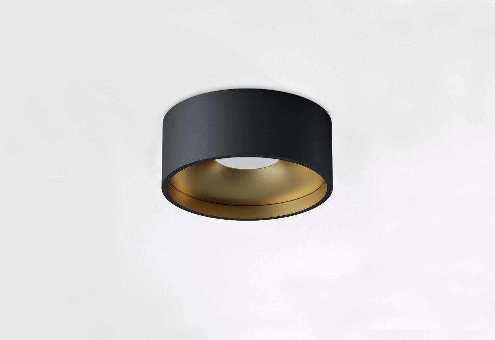 Badkamer plafondlamp Oran Ø 12cm - Zwart/goud Artdelight 8720701103900