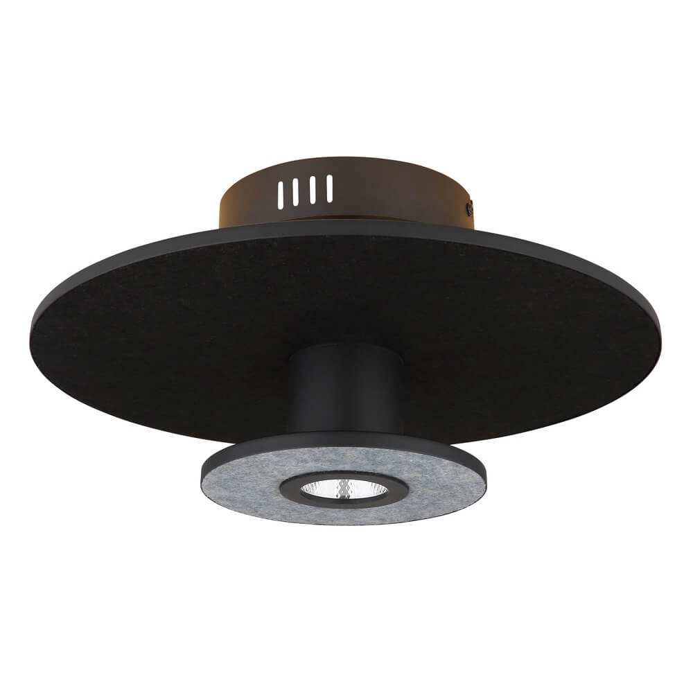 Zwarte plafondlamp Carter Ø 38cm met vilt Globo 9007371471744
