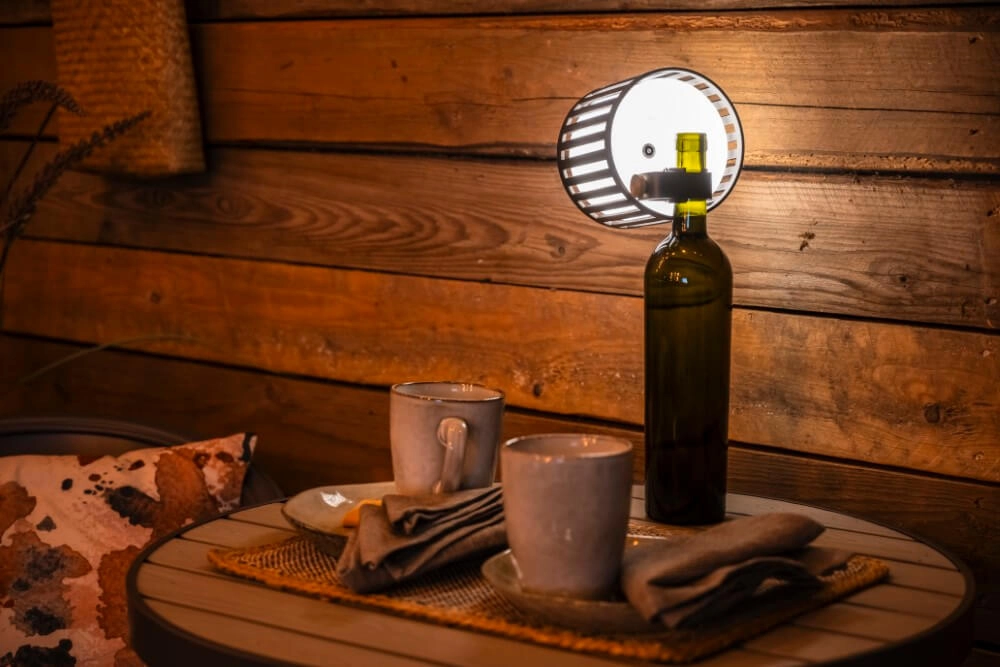 Unieke tafellamp Bottle zwart oplaadbaar KonstSmide 7318308377520