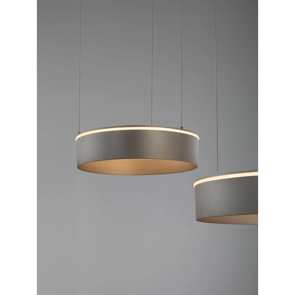 Moderne hanglamp Olivia dubbel nikkel Lyora 5212017494276