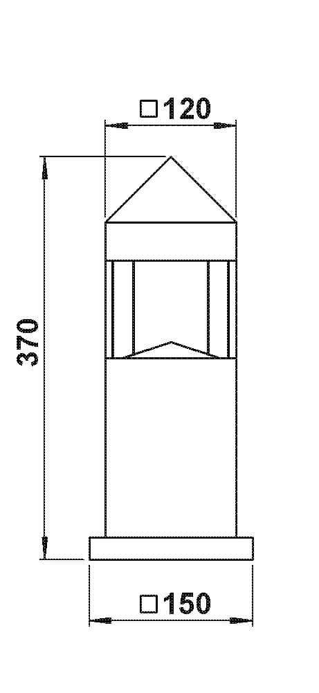 buitenlamp Oblong 37cm Albert 4007235605990