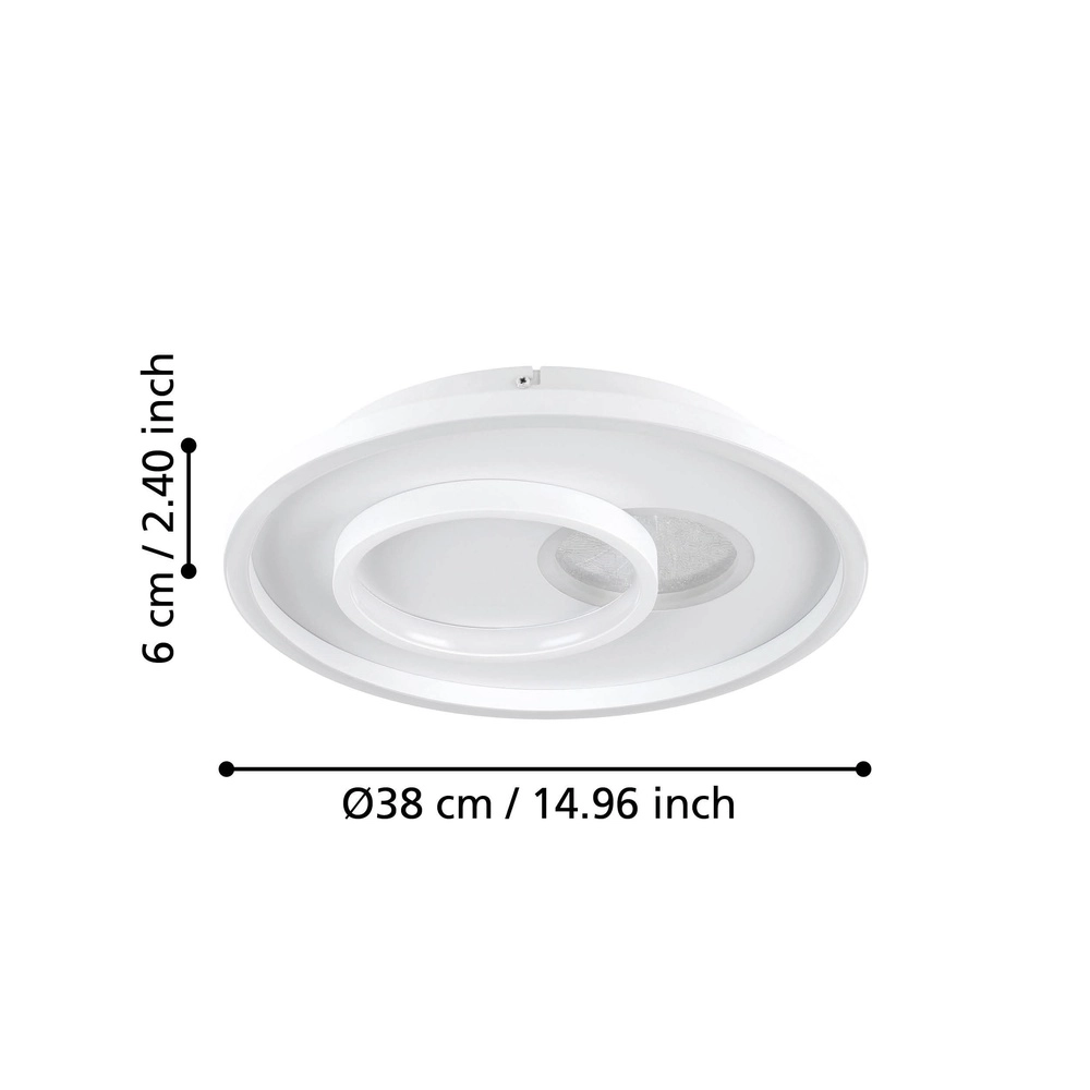 Design plafondlamp Tiriolo led - wit - Ø 38cm Eglo 9008606316366