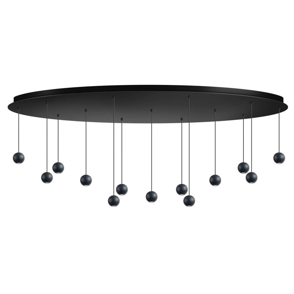 Design hanglamp Grace 13-lichts zwart ETH 8720195309086