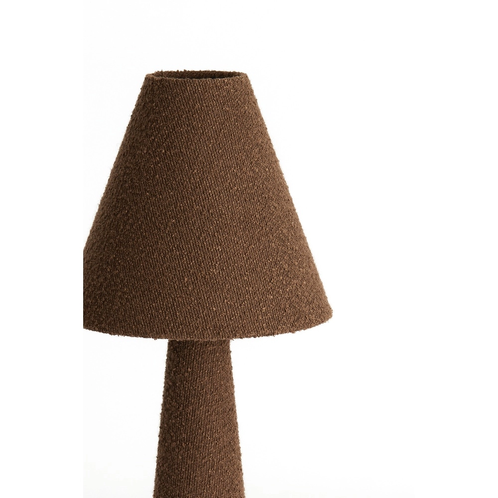 Vloerlamp Devia Ø 50cm - bouclé - bruin Light & Living 8717807759520