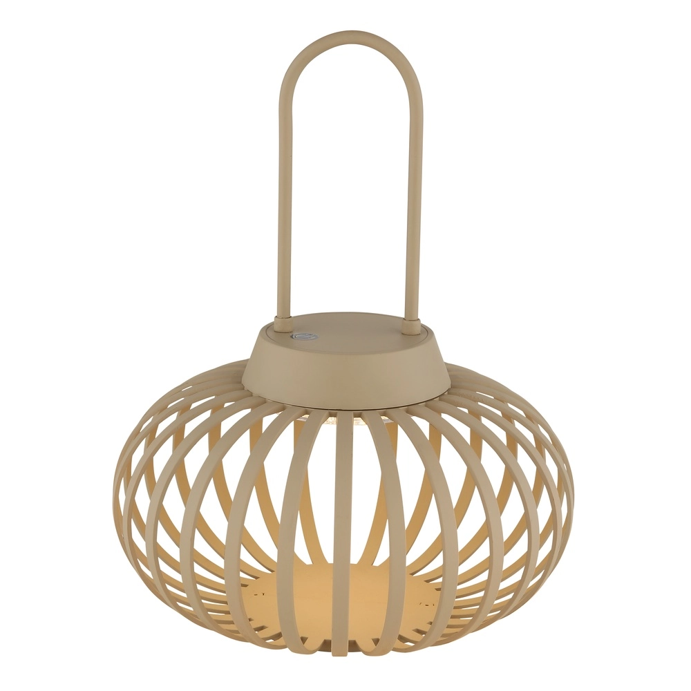 Moderne tafellamp Allegra zand bruin oplaadbaar Globo 9007371525584