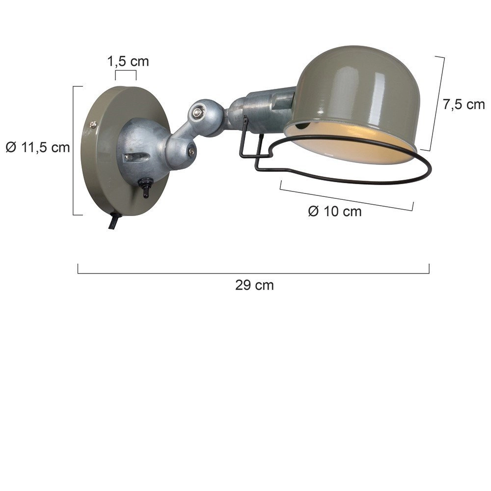 Retro leeslamp Davin 29cm retro groen Steinhauer 8712746102062
