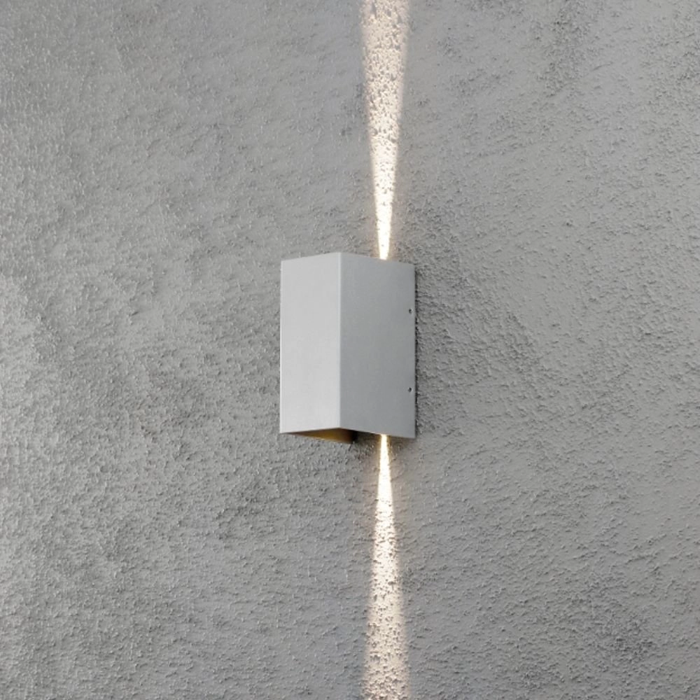Led wandspot Cremona Up - Down 2x3w - 3000K 17cm mat zilver KonstSmide 7318307940312