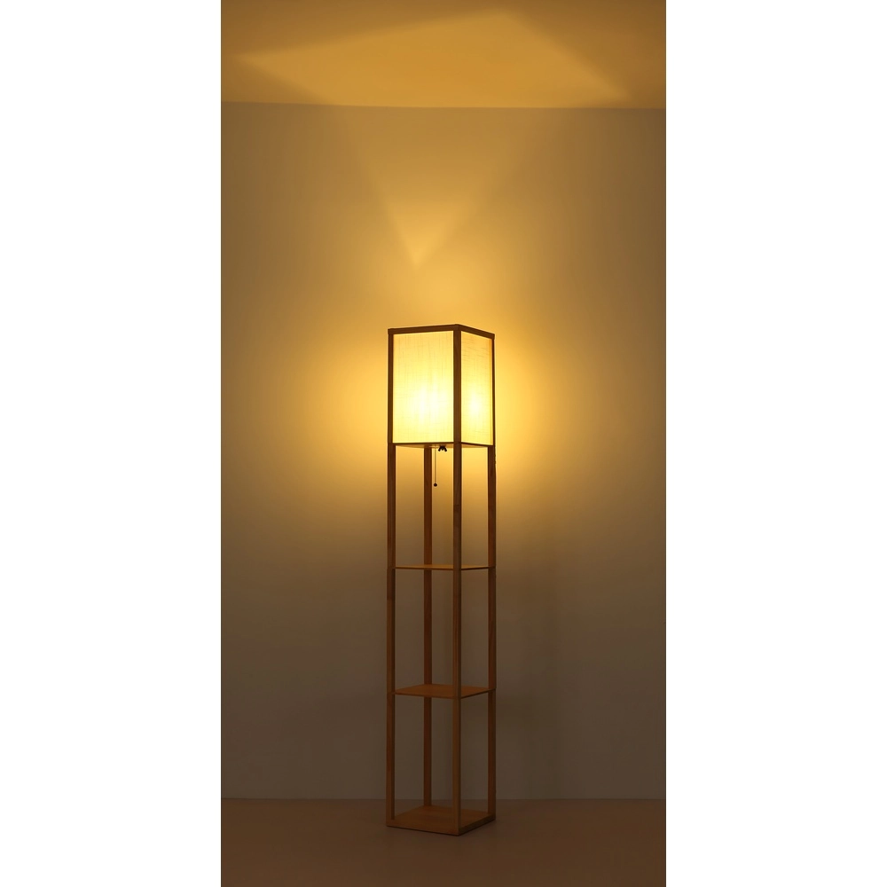 Vloerlamp Tabitha hout Globo 9007371572410