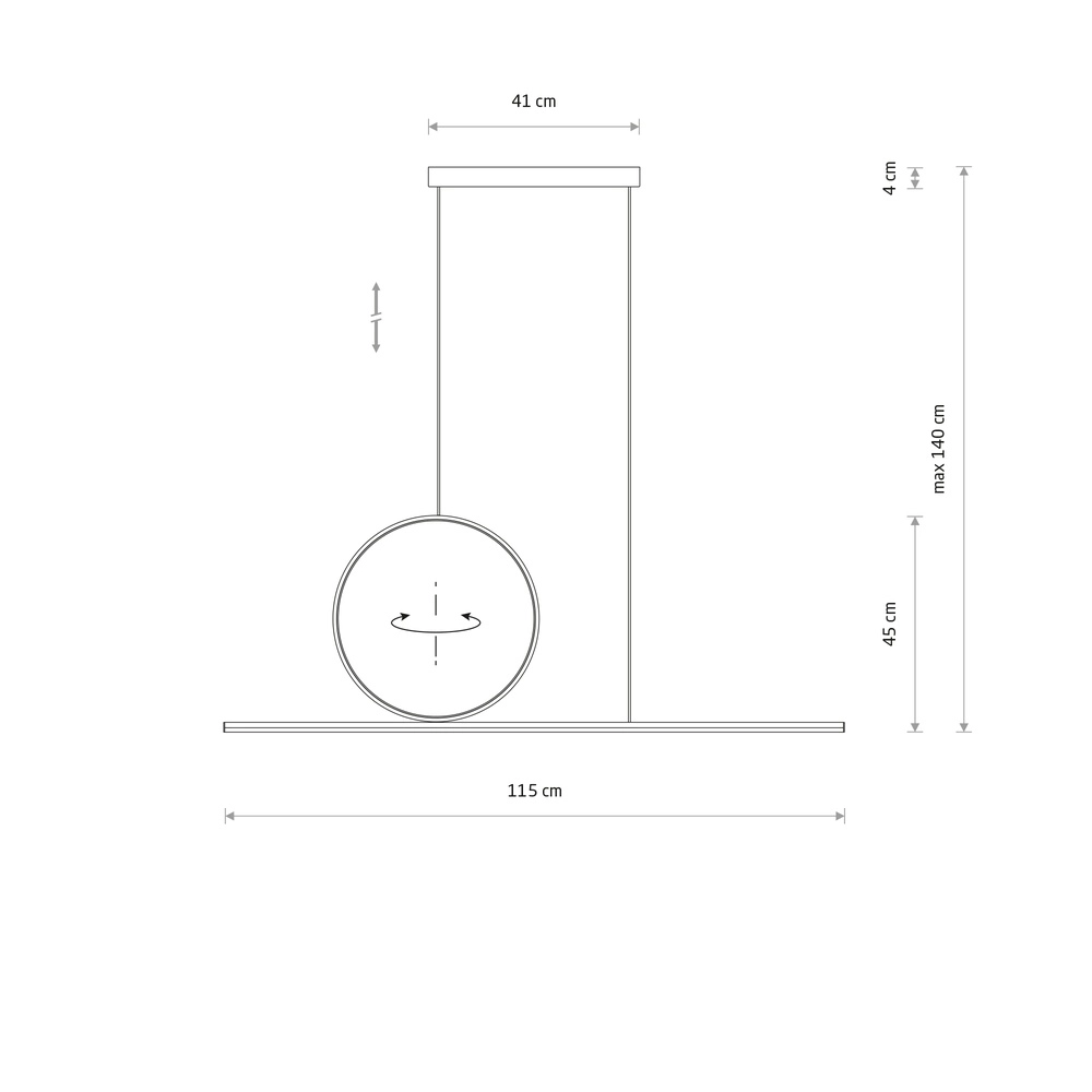 Moderne hanglamp Lineo Led zwart Lyora 5903139118798