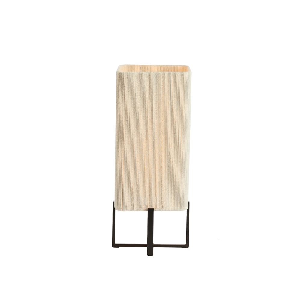 Tafellamp Wyn 50,5cm - crème touw met zwart Light & Living 8717807792558