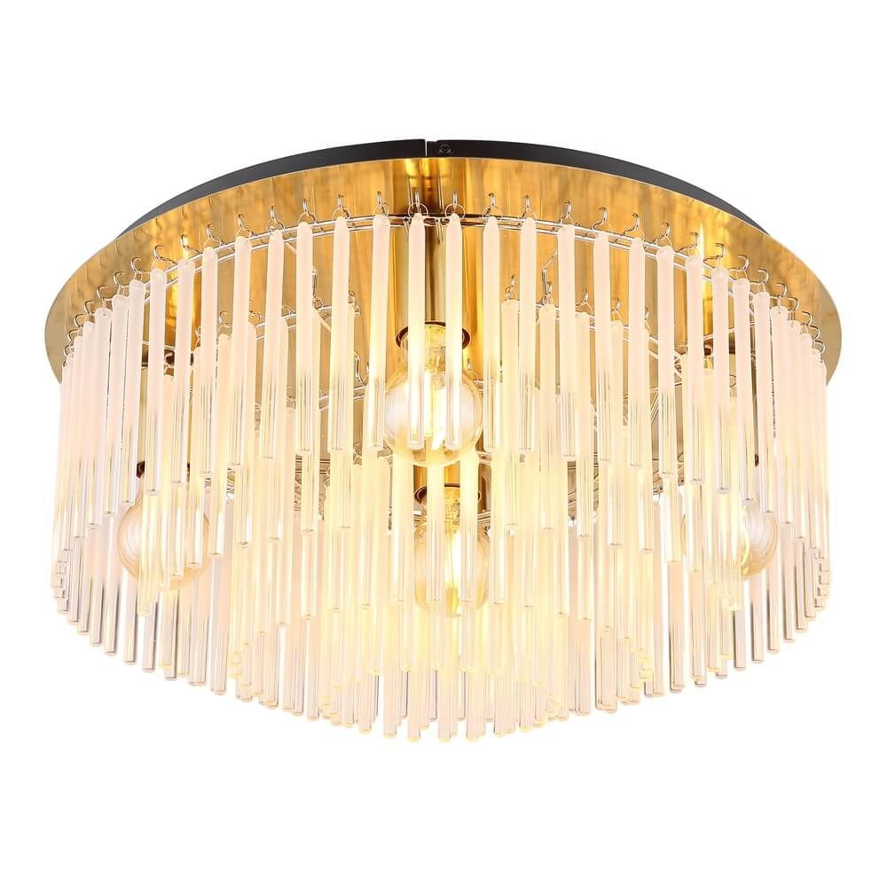 Gouden plafondlamp Gorley met glas Ø 50cm