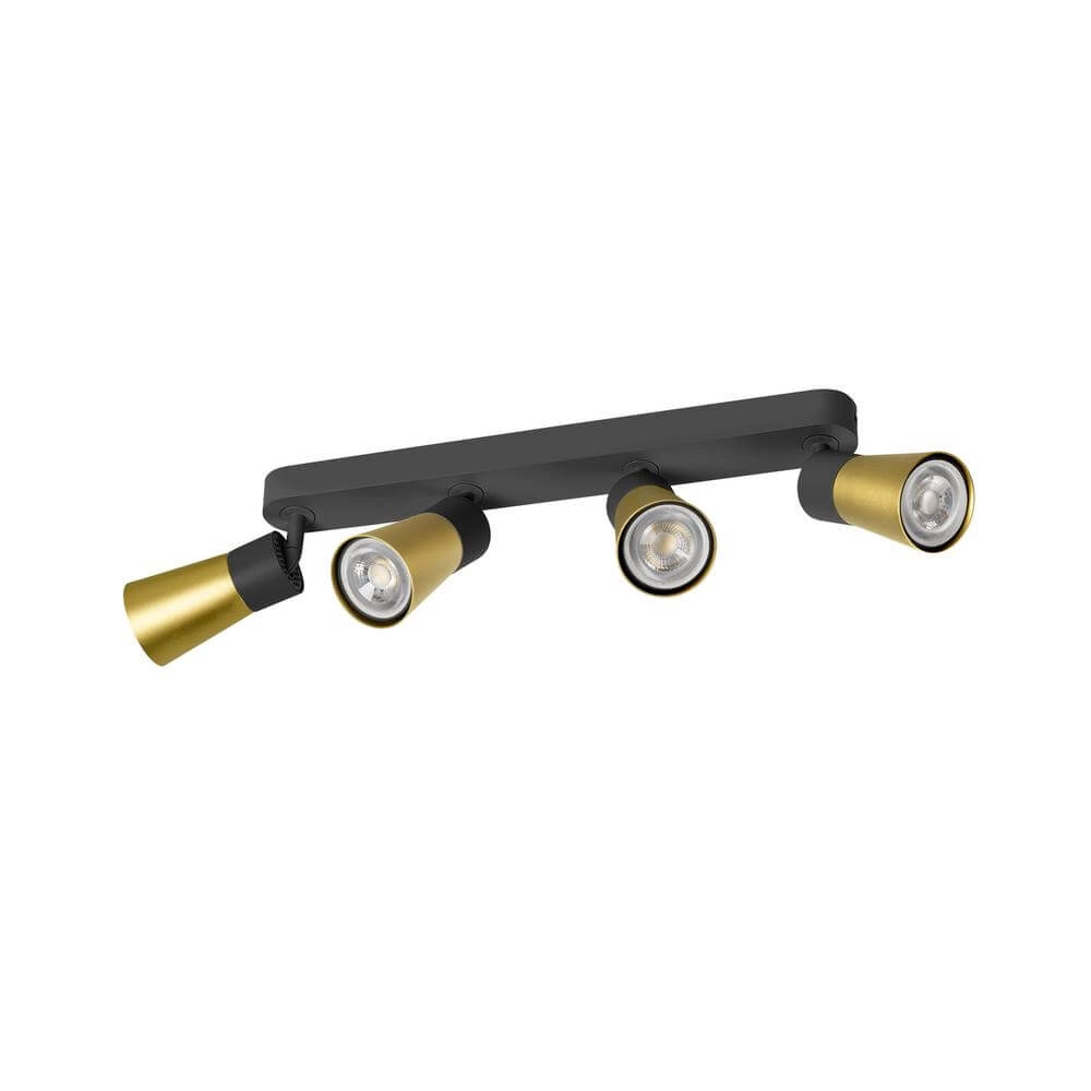 Spot Puri 2.0 Cone zwart-goud 4-lichts SLV 4024163293778